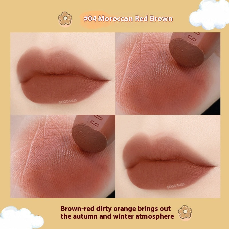Striped Tube Vintage Lipstick Velvet Matte
