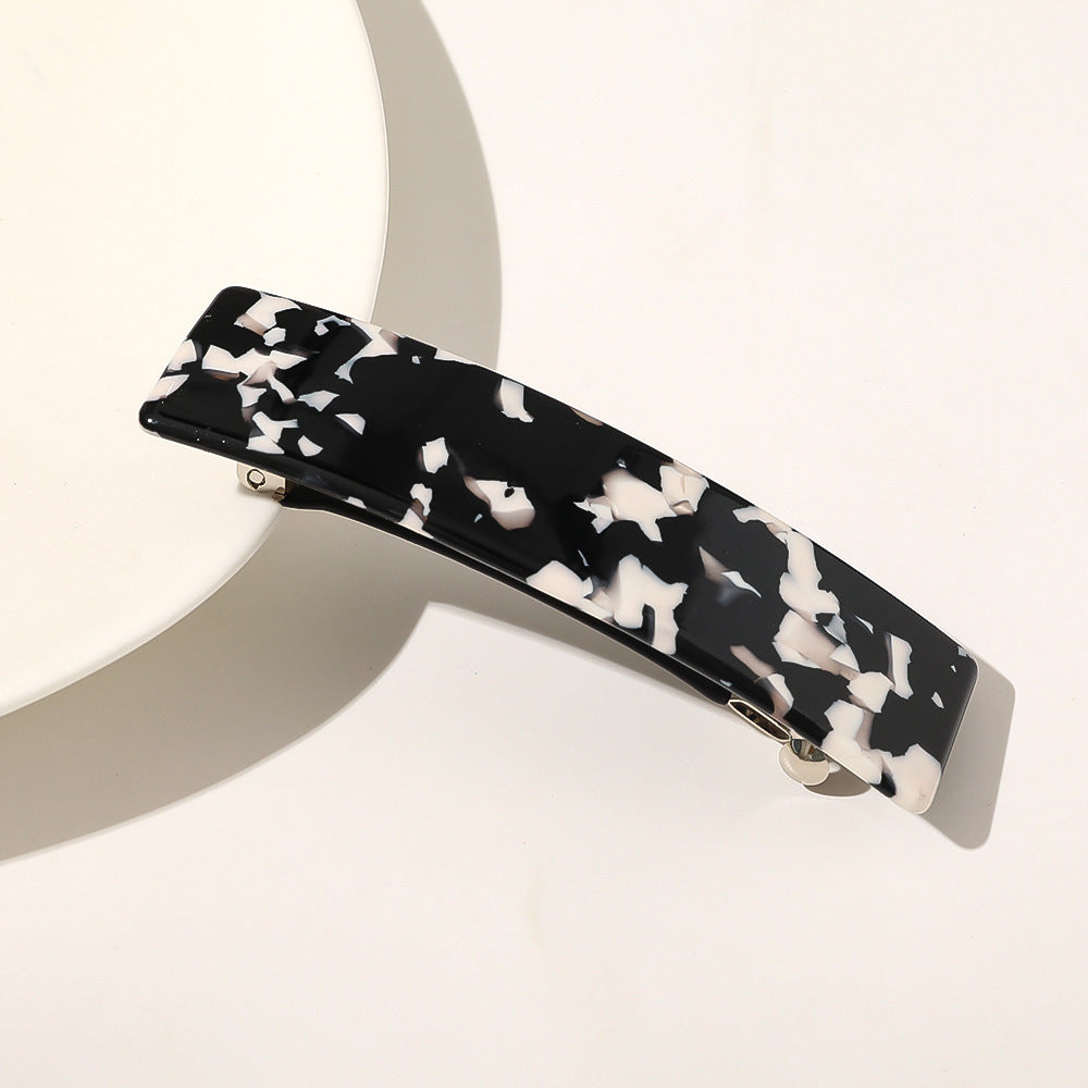 Square Grip Acetate Acrylic Spring Clip Hair Accessory