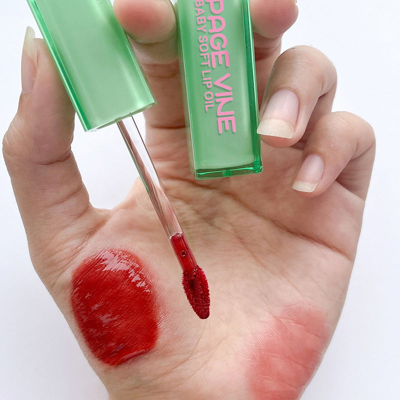 Mint Green Square Tube Lip Lacquer Easy To Color And Lasting