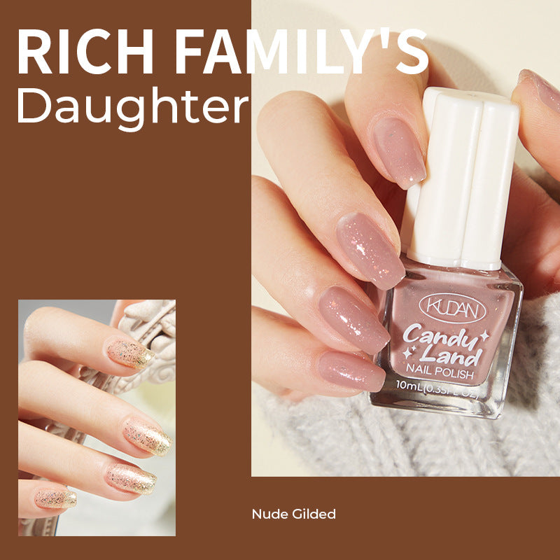 Four-leaf Clover Cover Nail Polish Water-based Baking-free Quick-drying Long Lasting And Does Not Fade Candy Paradise Nail Polish