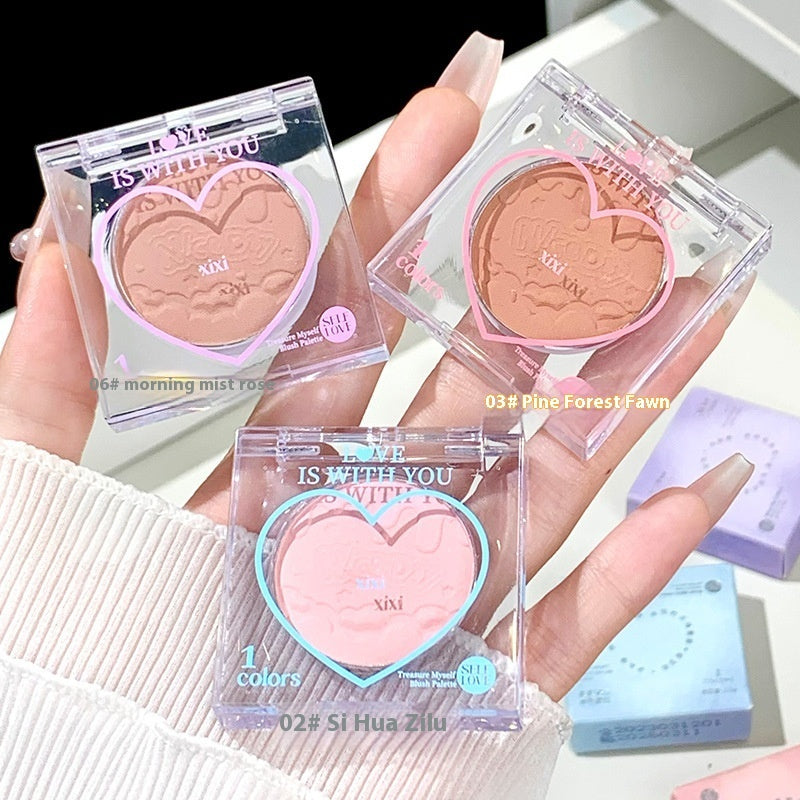 XIXI Cha Cha Peach Heart Monochrome Blush Low Saturation