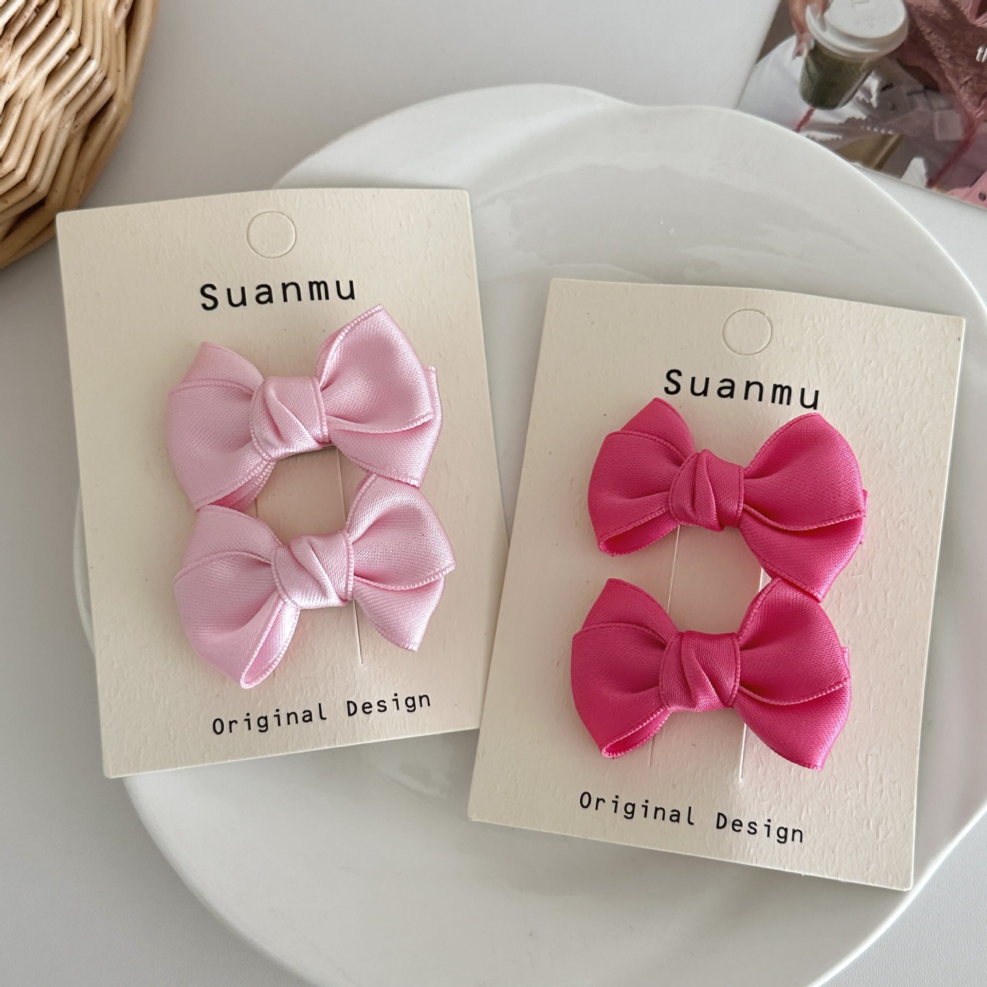 Cream Color Sweet Bowknot Children's Exquisite Side Clip Hairpin