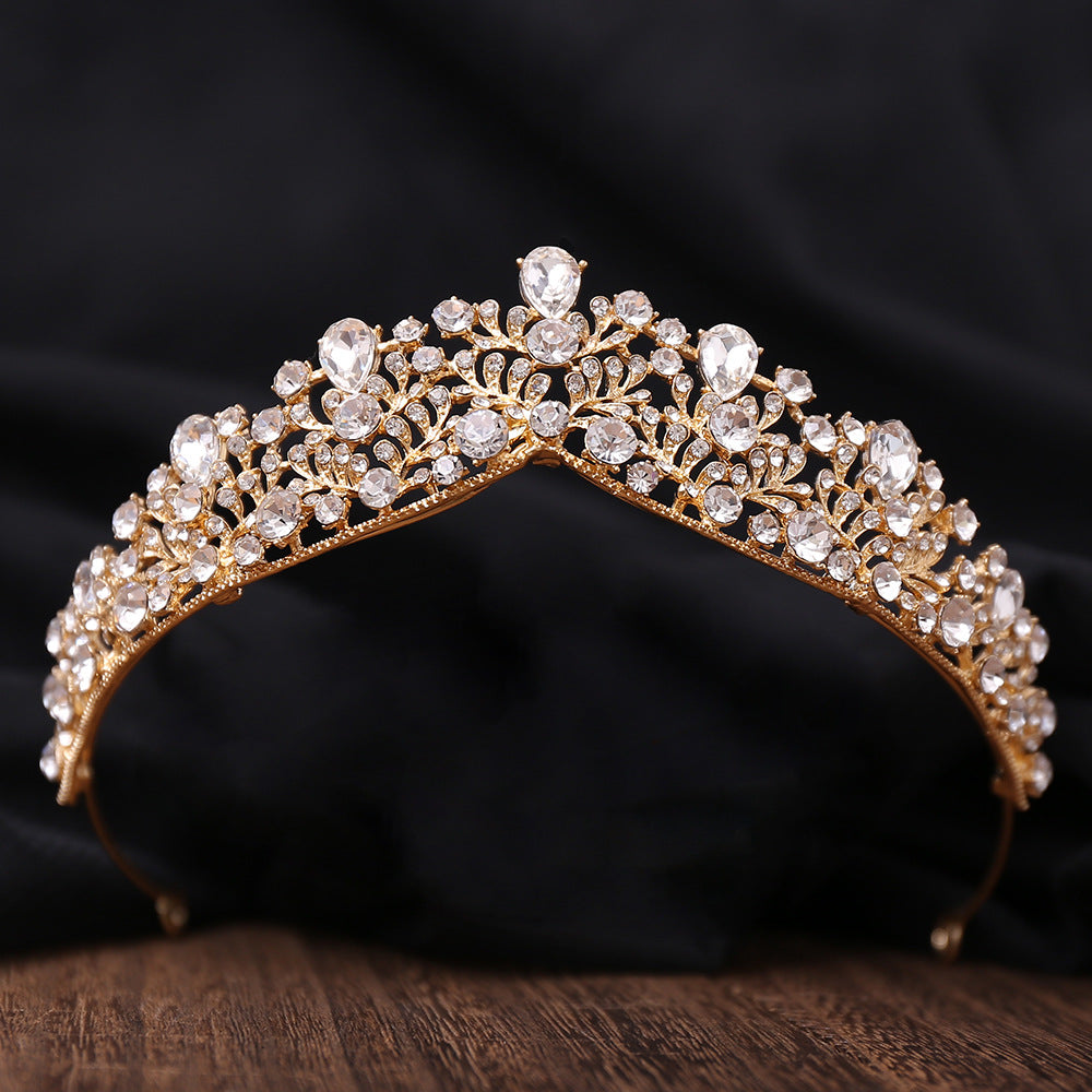 Rhinestone Headband Baroque Alloy Crown