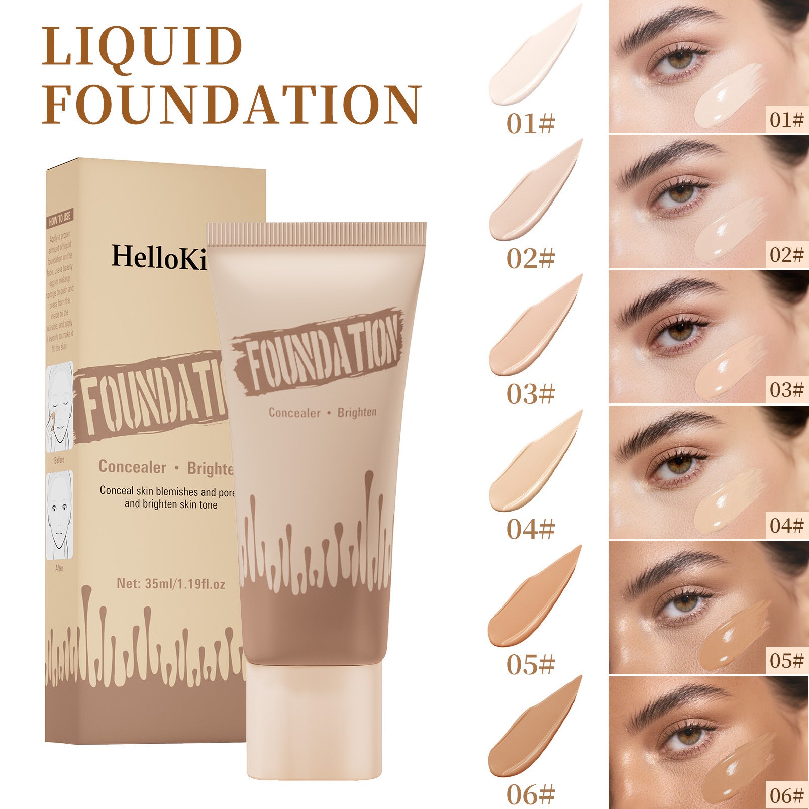 Concealing Foundation Oil Control Makeup Natural BB Cream
