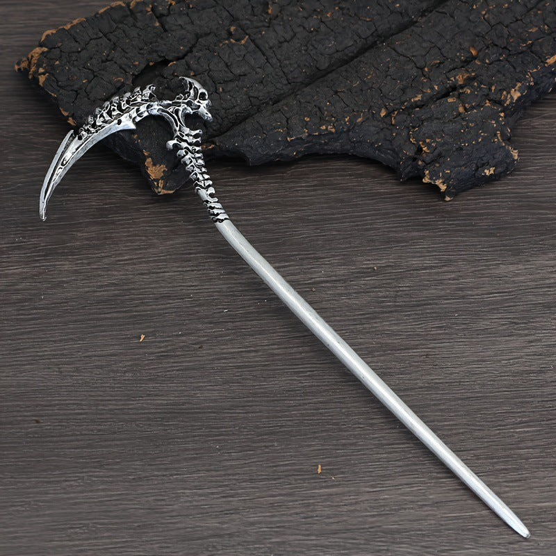 Popular Nordic Retro Skull Sickle Hairpin