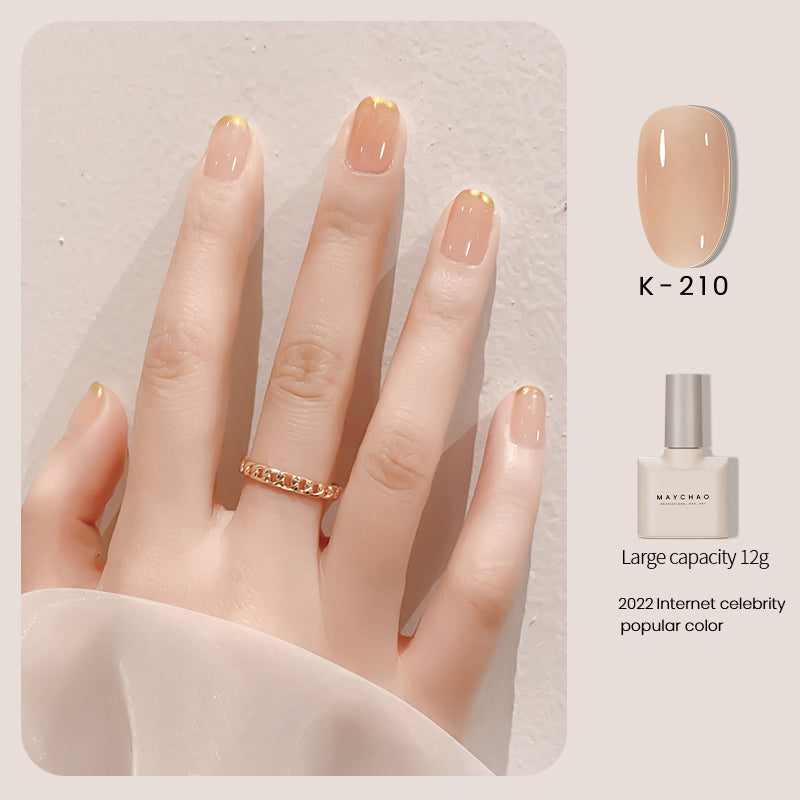 Maychao Transparent Jade Fat Ice Transparent Nude Nail Polish