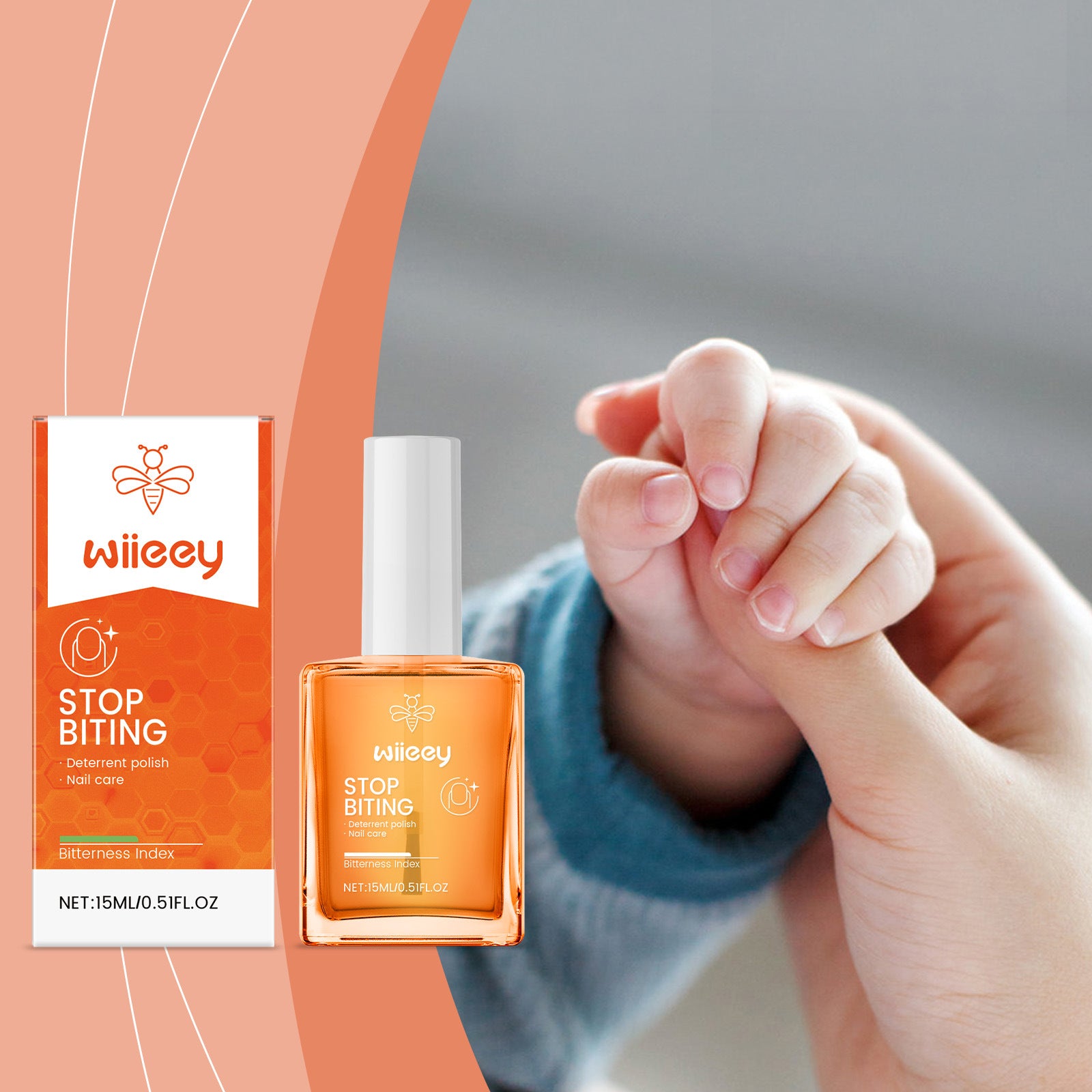 Wiieey Nail Anti-bite Bitter Nail Water Bitter Taste Anti-bite Children's Nail Treatment Oil