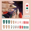 Christmas Wearable Candy Cane Elk Drop Shape Nail Sticker