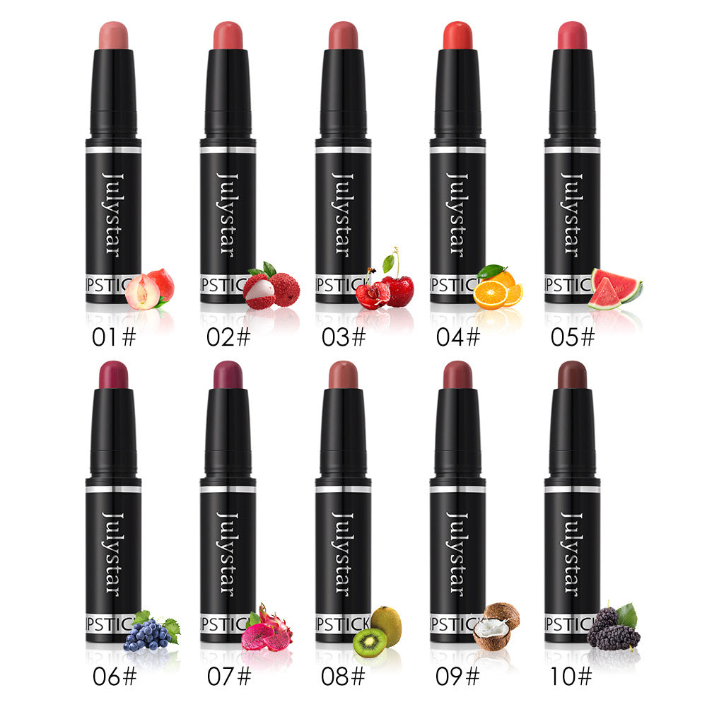 Matte Finish Makeup Lipstick Rotating Velvet Lasting No Stain On Cup