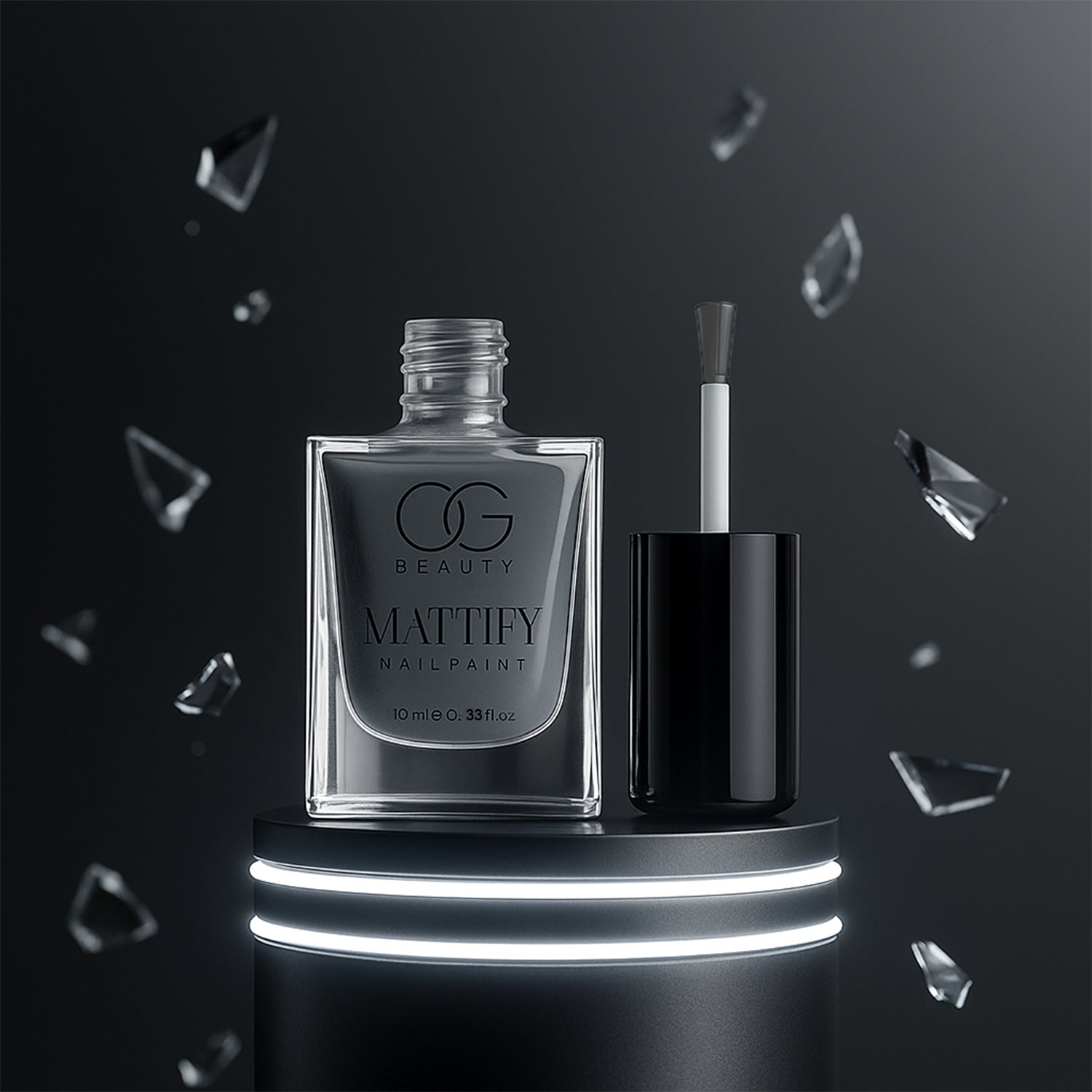 Og Beauty Calm Grey Mattify Nail Paint (10 Ml  1 Pc)