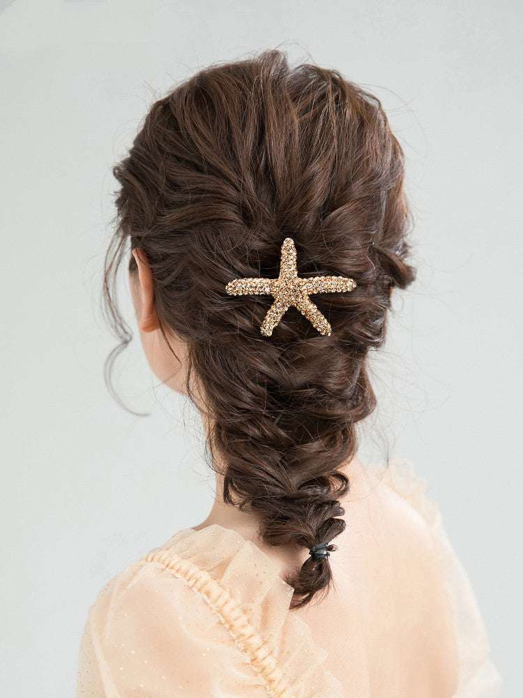 Starfish diamond hairpin