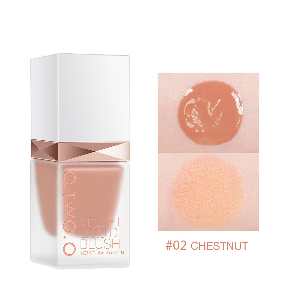 O. Two. O Natural Dazzling Liquid Blush Lasting Matte Silky And Delicate
