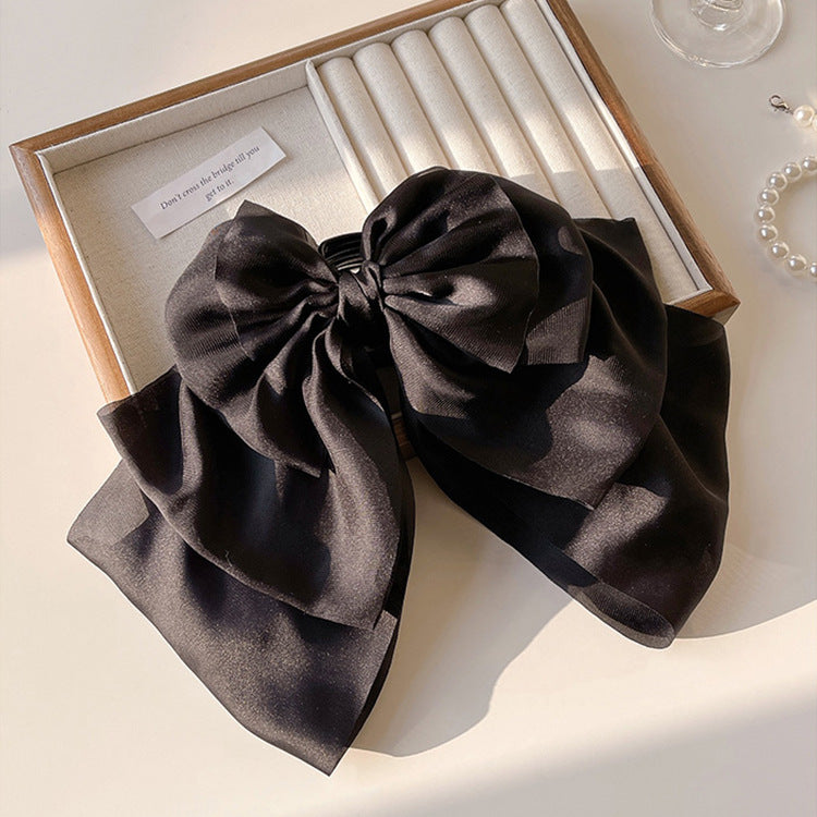 French Satin Super Multi Layer Bow Ribbon Hairpin