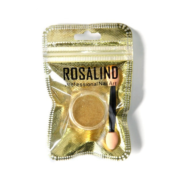 Rosalind Gold and silver electroplated metal nail powder