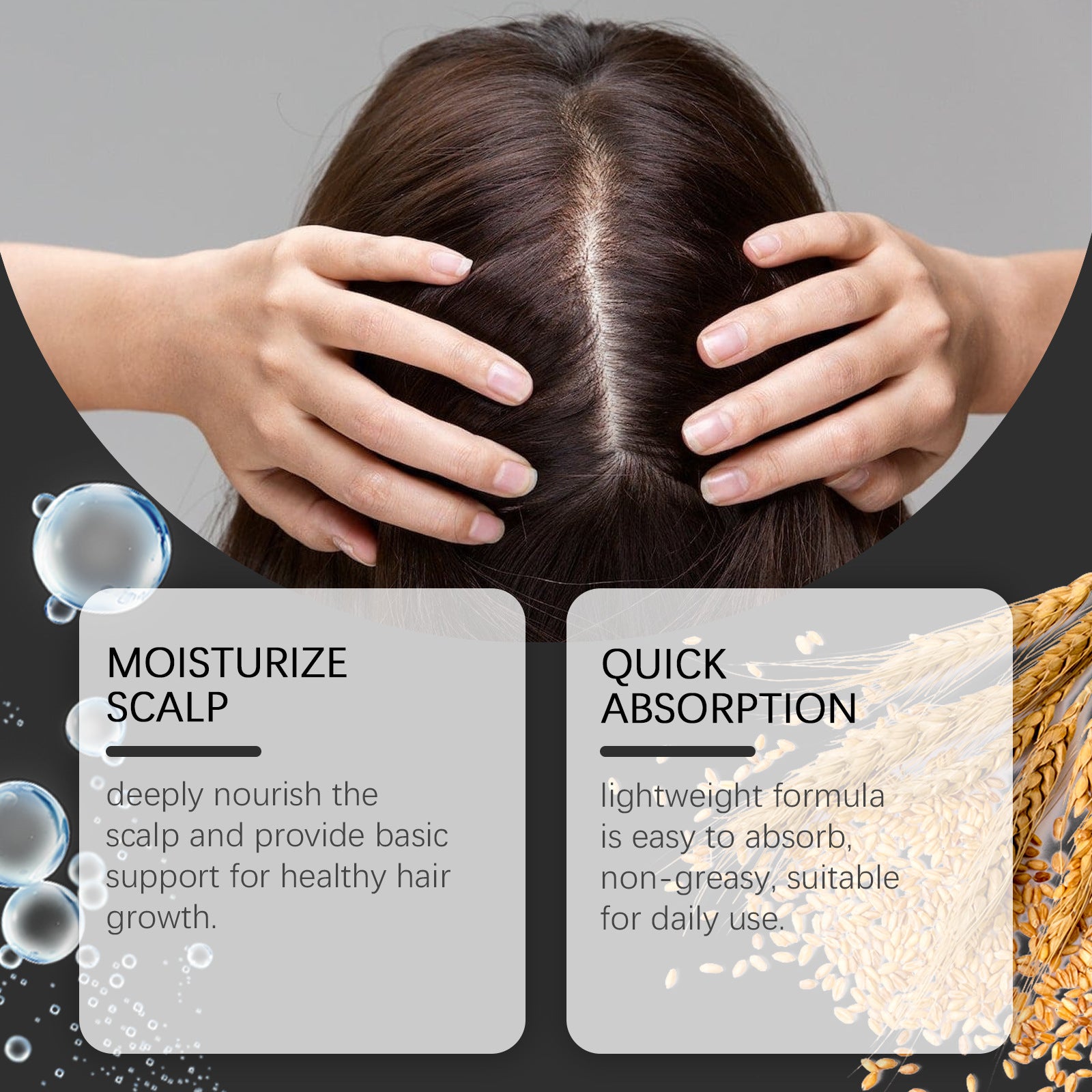 HoeGoa Hair Care Spray Hair Root Deep Moisturizing Scalp Massage Repair Nutritional Hair Care