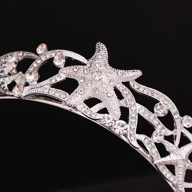 Starfish Alloy Rhinestone Beautiful Headdress