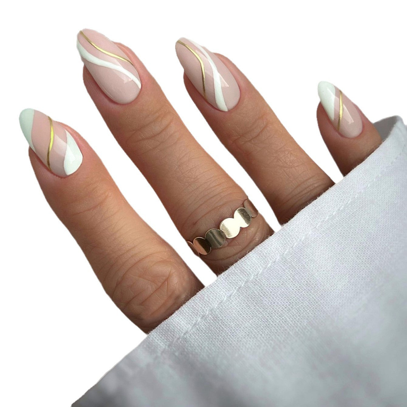Golden Lines Wearable Nail Stickers