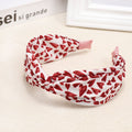 Simple Headband Printed Fabric Wide Brim Headdress