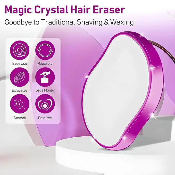 Fletix Crystal Hair Eraser Stone, Painless Magic Crystal Hair Remover  (Multicolor)