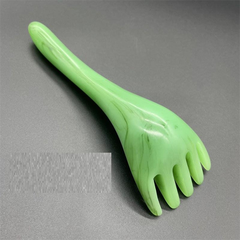 Resin Beeswax Head Comb Five-claw Comb Five-claw Head Scratching Head Scratching Tool Three-claw Comb Head Massage