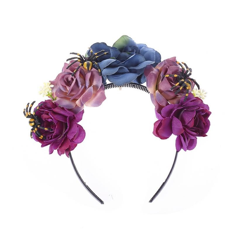 Simulated Cloth Spider Rose Hair Hoop