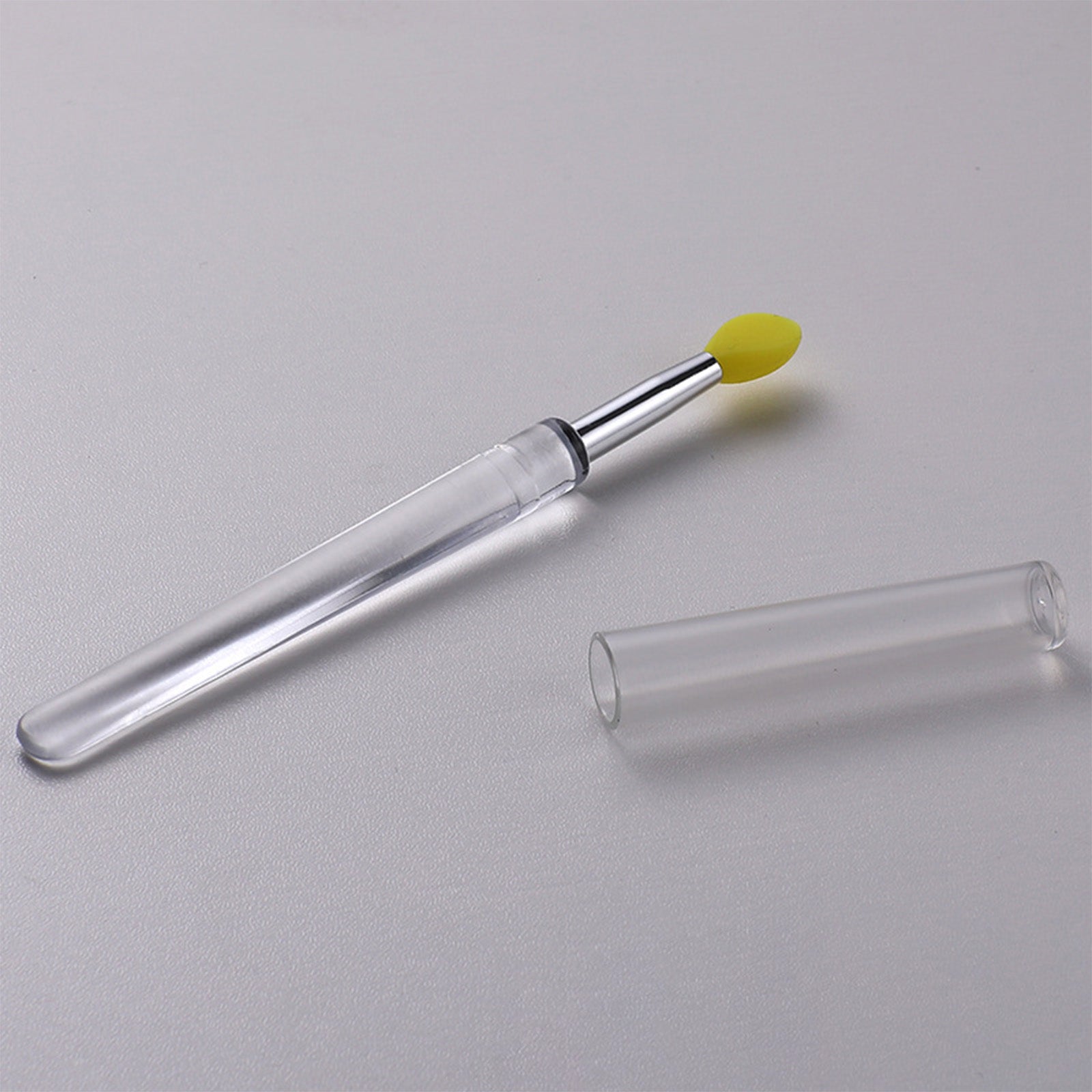 Reusable Silicone Lip Brush Set For Lipstick, Gloss, Balm, Mask & Scrub - Hygienic Caps, 8 Colors