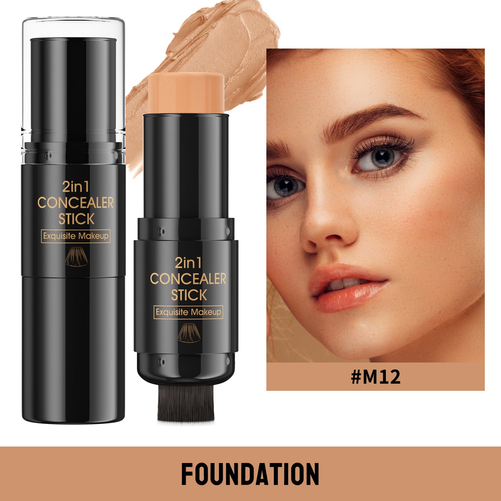 Hellokiss Highlight Blush Double-headed Contour Stick With Brush