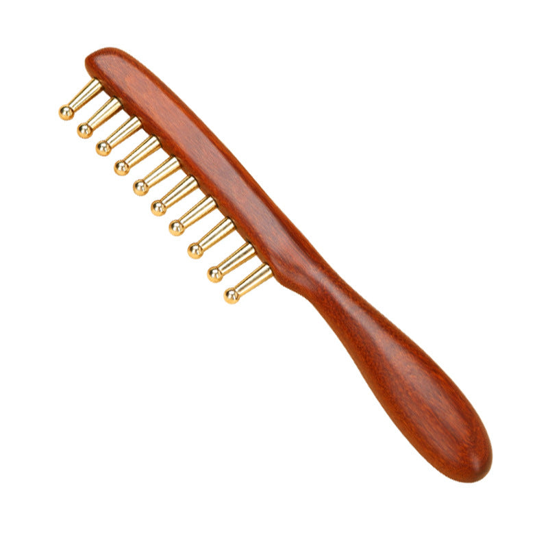Pure Brass Long Handle Massage Comb