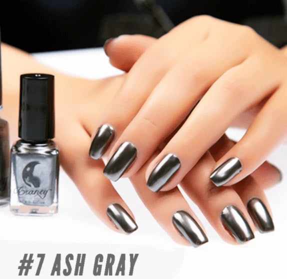 Graney New metallic color, stainless steel color, mirror silver nail polish