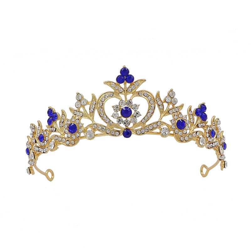 Rhinestone Leaves Heart Bridal Crowndress Accessories Headgear