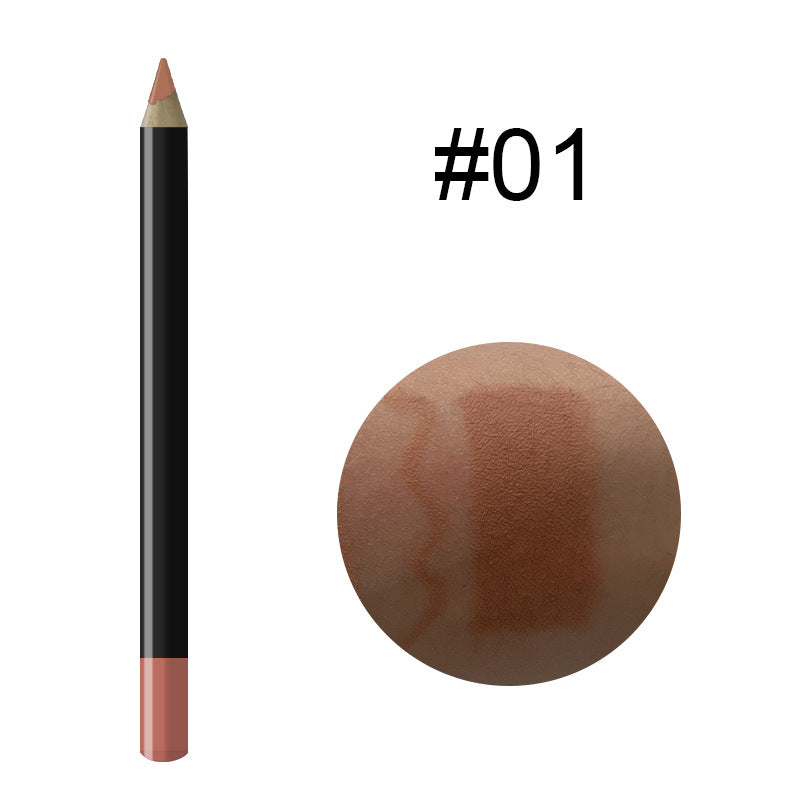 20 Color Black Pen Holder Lip Liner Waterproof Easy To Color