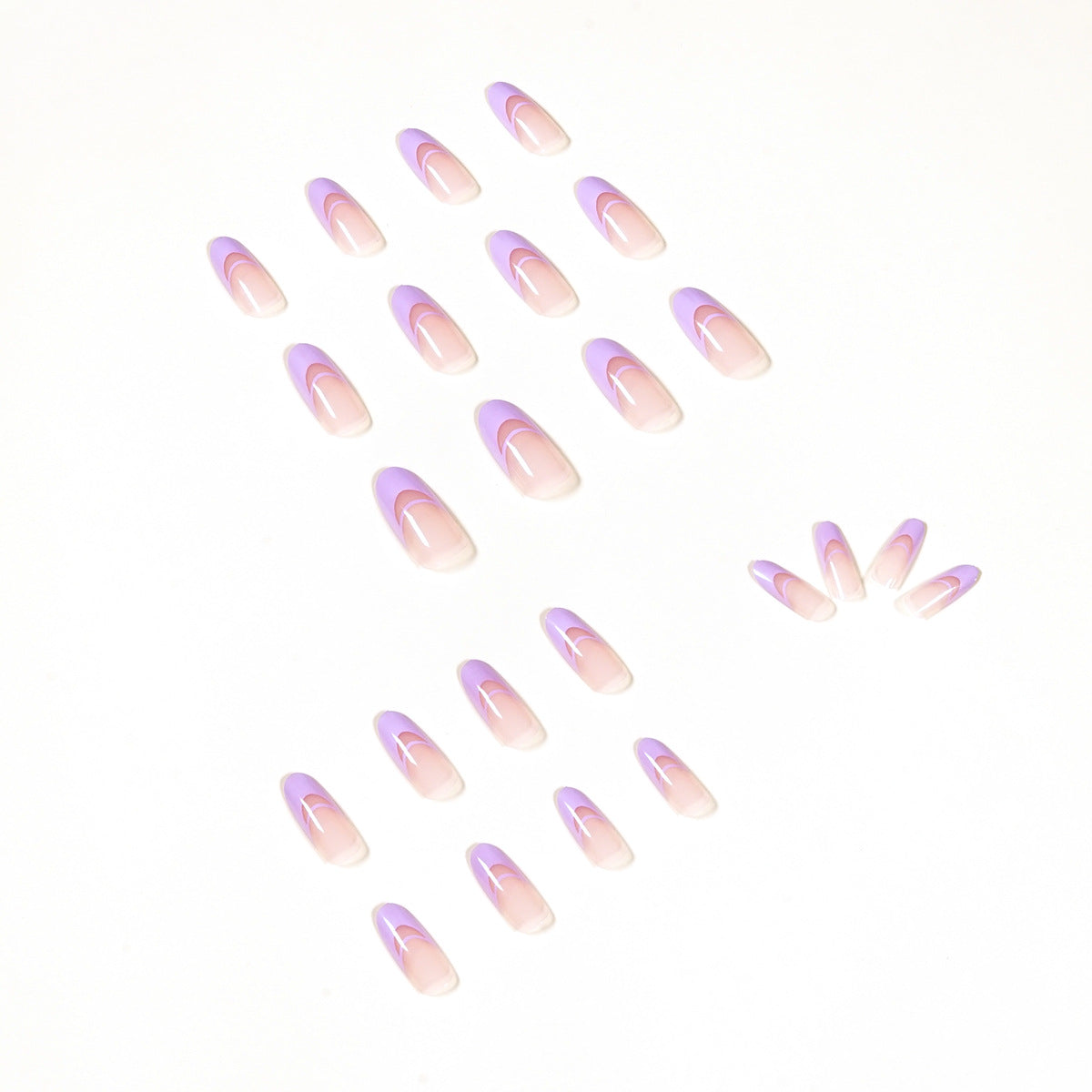 Fashion Simple Double French Wear Nail Art