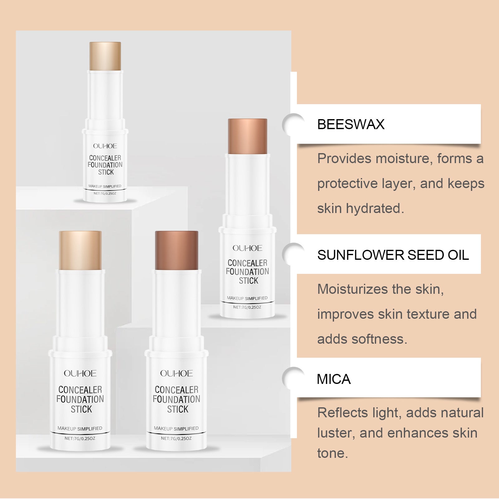 Concealer Stick Foundation Portable Waterproof And Sweatproof