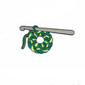 Hand-woven colorful twist hair tie