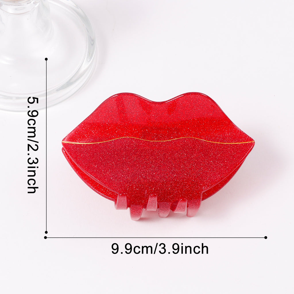 Red-toned Sweet-and-cool Style Hair Clip For The Back Of The Head