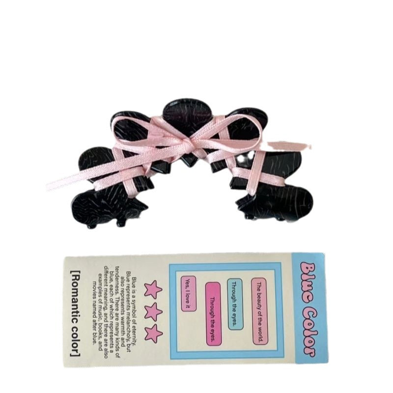 Ballet Ribbon Bow Manual Barrettes