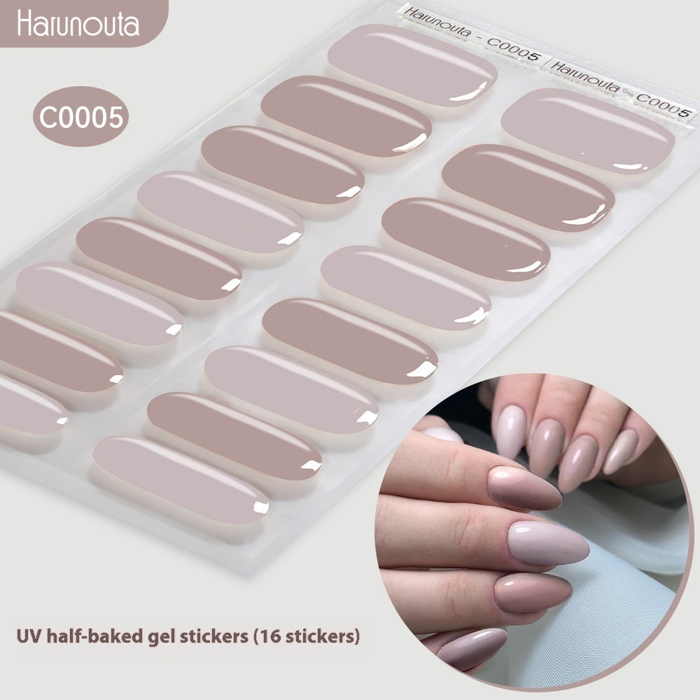 Harunouta Nail Stickers UV Gel Nail Sticker Semi-curing