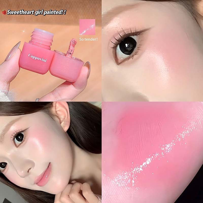 Cappuvini Mini Sweet Face Ice-Translucent Nude Moisturizing Natural Radiance Blush Liquid