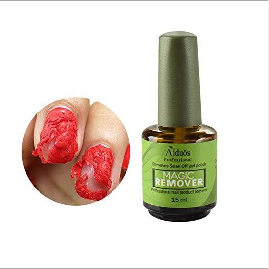 Alduos Nail Polish Burst Magic Nail Polish Remover  Fast Soak Off Sticky  Nail Gel Polish Degreaser Cleaner