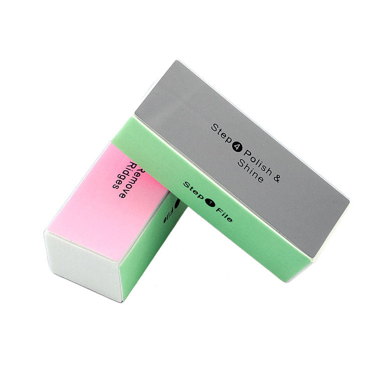 Step File Nail four-sided sponge polishing block