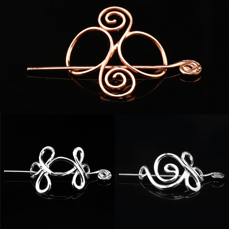 European and American simple metal hairpin