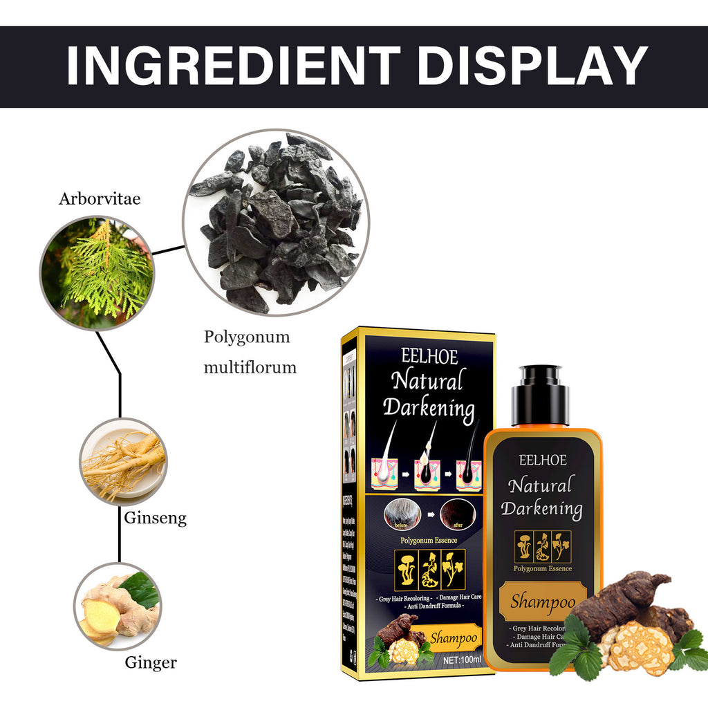 Polygonum Multiflorum Shampoo White To Black Black Hair Anti-drop Cleaning Anti-Dandruff