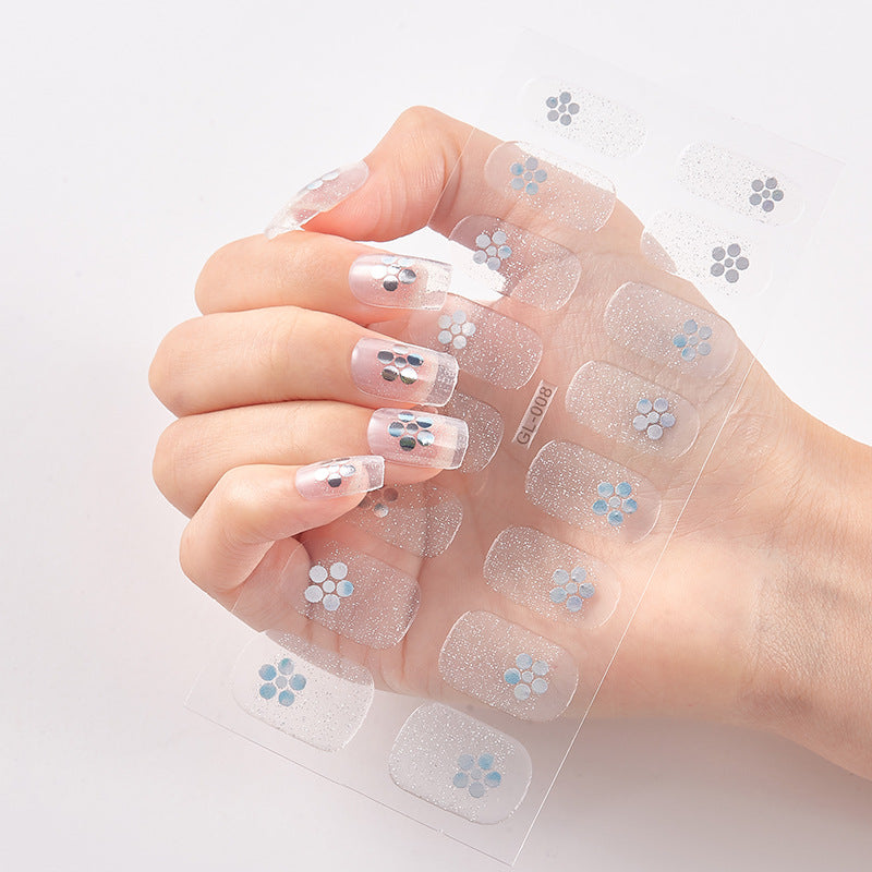 Younail Bronzing Cat's Eye Letters Color Nail Polish Film Nail Stickers Full Stickers