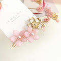 Pink Flower Side Clip Girl Hairpin Bangs Clip