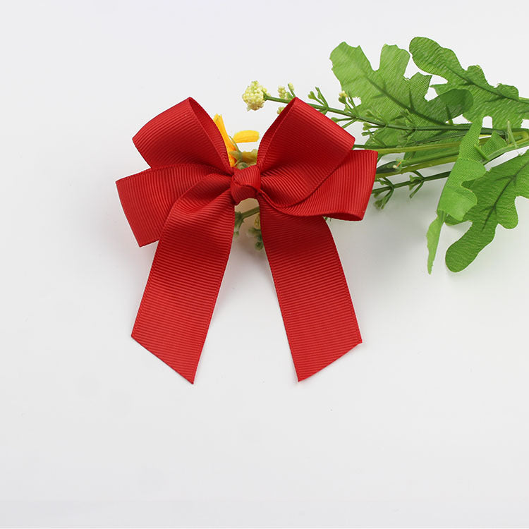 European And American Children Hairpin Ornament Four-ear Ribbon