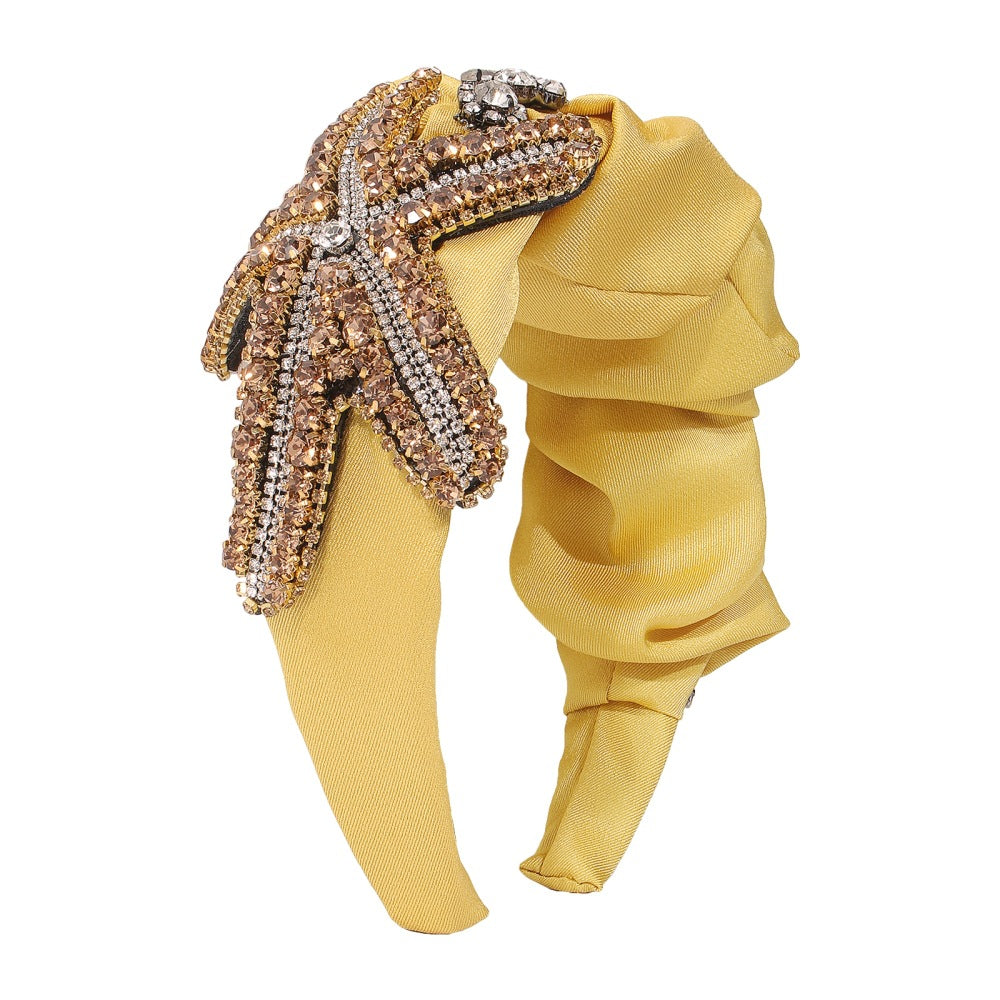Exaggerated Personality Starfish Headband Fabric Retro Light Luxury Hair Accessories