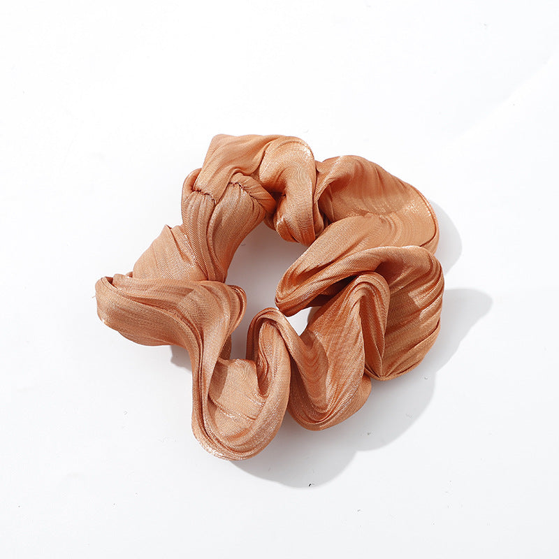 Simple Large Intestine Ring Solid Color Fabric Craft Hair Ring