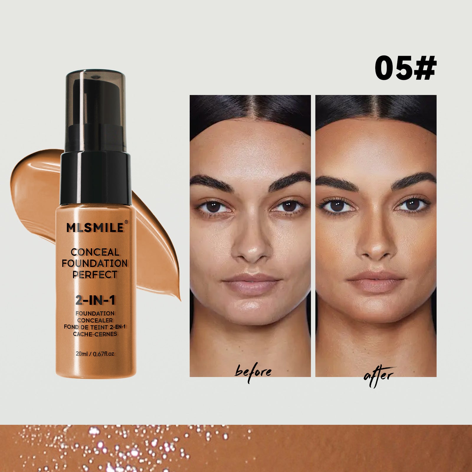 Moisturizing Long Lasting Smear-proof Makeup Concealing Foundation