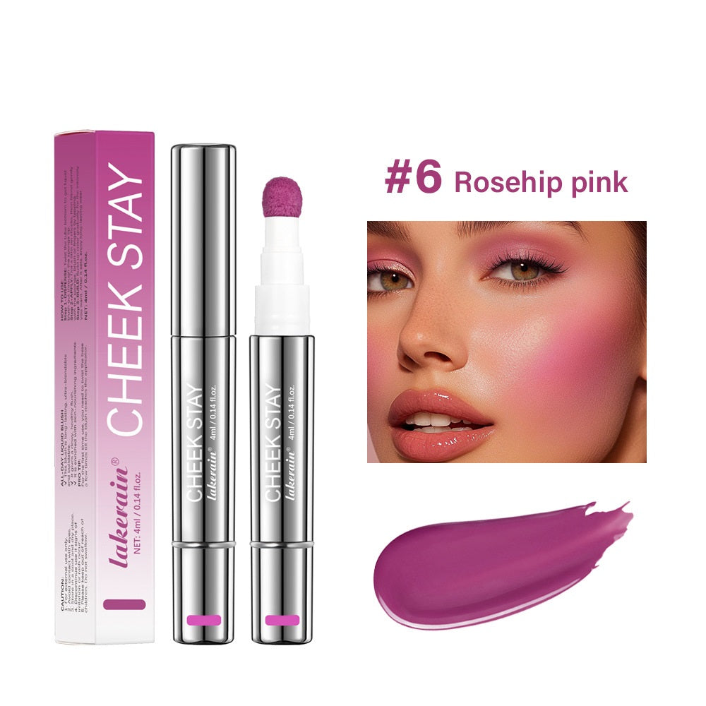 Lakerain 6 Colors Multifunctional Cosmetic Brush Liquid Highlight Blush Stick