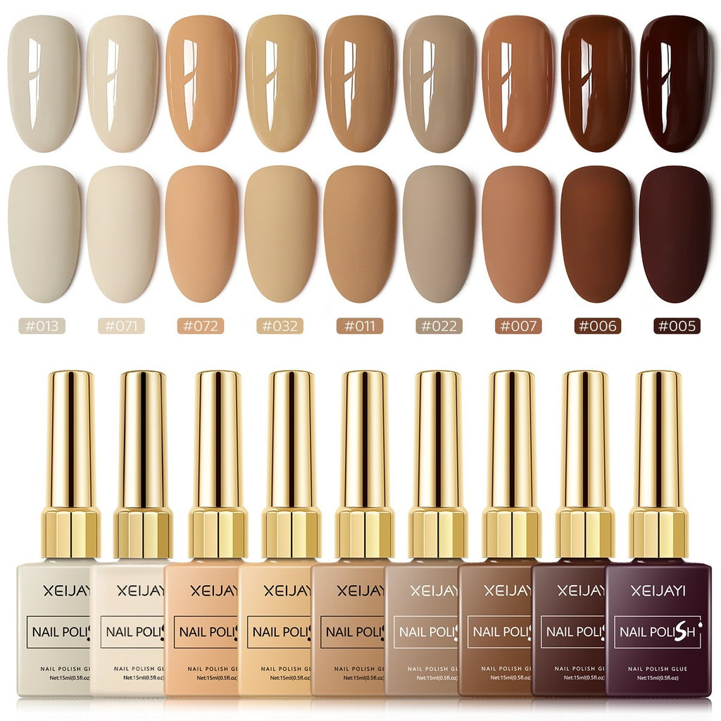 XEIJAYI UV Polish Khaki Deerskin Brown Nail Salon Popular Color